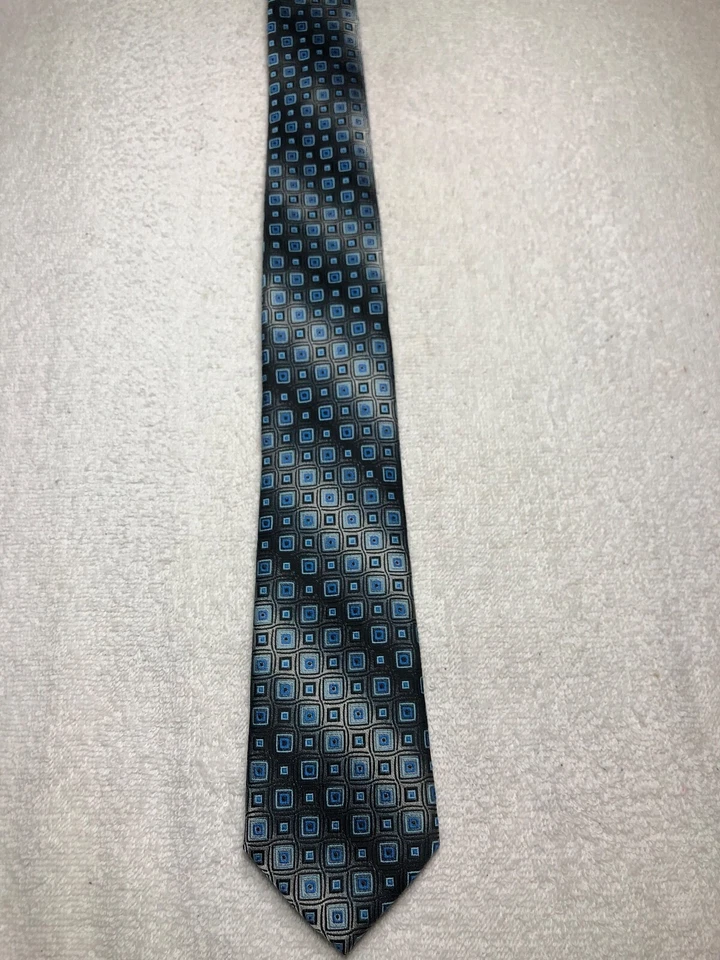 APT 9 CORBATA HOMBRE TONOS GRIS CON AZUL 2,75 X 61 Foto 2 de 4