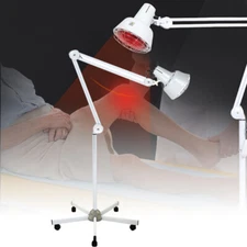 Infrared Red Heat Light Therapy Floor Stand Physiotherapy Lamp Pain Relief 275W