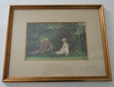Framed Matted Winslow Homer Art Print 1878 Scene At Houghton Farm