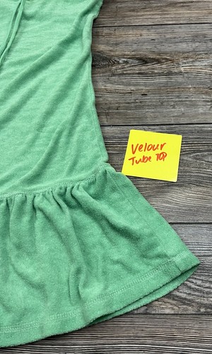 Next Era Couture Skirt Green Ruffled Bottom 80's Style Size Large Y2K Retro - Afbeelding 4 van 8