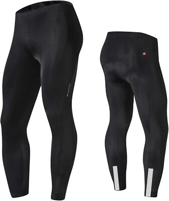 Unisex Erwachsene Radhose Lang mit 3D Sitzpolster Atmungsaktiv Frühling Herbst