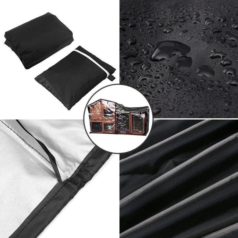 Rabbit Hutch Cover Thermal Covers for Cage with Pointed Window Easy to