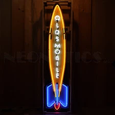 Oldsmobile Rocket  Neon sign 72" Steel Case Olds Service 88 Cutlass Delta lamp