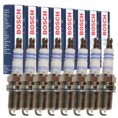 8x BOSCH FR8DPP33+ 0242230500 Zündkerze für MERCEDES W140 R129 400-60 AMG M119