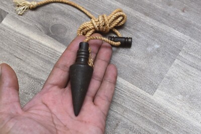 Vintage Sammlerstück Eisen Nivellierung Plumb Bob Werkzeug Bergung Rustikal M...