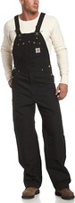 NWoT Carhartt Men's Duck Bib Unlined Overall Workwear Black 160 42x32 R01 II142