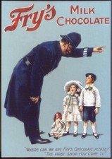 Modern Postcard: Fry's MILK CHOCOLATE - Retro Advert (Opie 01CAD04). Free Post