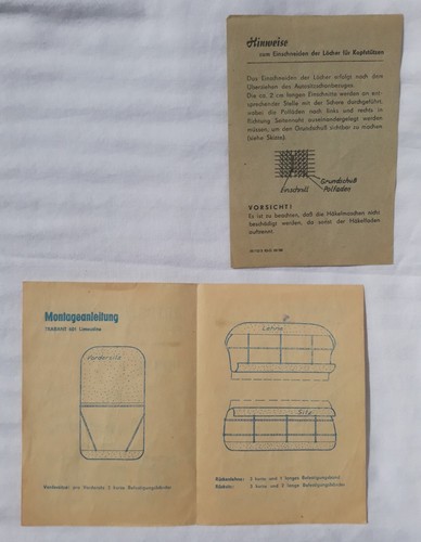 Bedienungsanleitung Trabant 601, 601S, 601S de luxe, 2. Auflage 1985 - Bild 8 von 8
