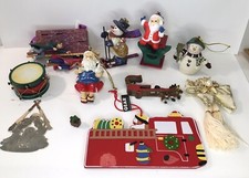 Colorful Lot of Christmas Tree Ornaments Imperfect for Crafting or Harvest