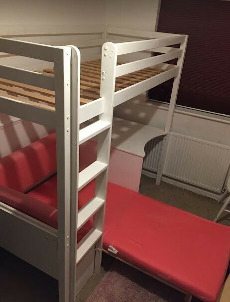 Ikea Stuva Bunk Bed White Pink Colour With Desk And Wardrobe High