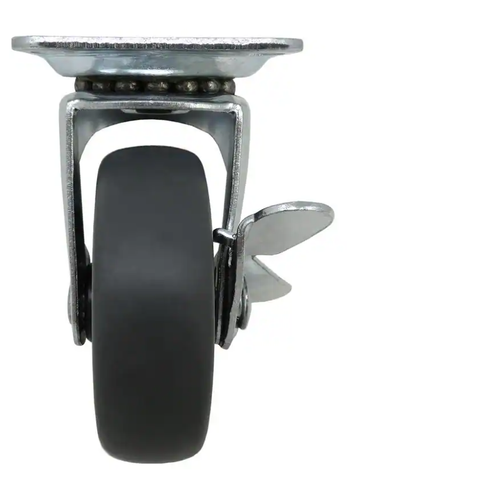 Ruedas giratorias de goma gris TPR y placa giratoria de acero 10PK 3 pulgadas con freno 801005 - Imagen 9 de 9