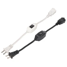 US Power Extension Cord With On Off Switch US AC 2 Prong Male Female Power BEA