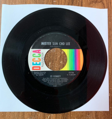 Ed Kenney ''The Hawaiian Wedding Song/Mister Sun Cho Lee'' 45 RPM 7'' Record