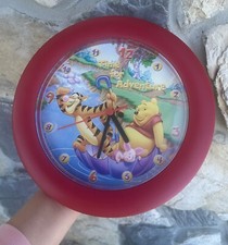 Vintage Winnie The Pooh Wall Clock Analog Nursery Decor Red Tigger Pooh Piglet