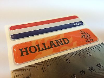 Holland KNVB Flag Domed CHROME Emblem Proud Flag Car Sticker 