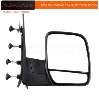 MIROZO RH Side Mirror Manual Telescoping For Ford E150-450 E350-450 Super Duty