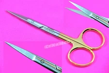 NEW 5 Premium GERMAN TC Iris Scissors 4.5" Straight Surgical Dental Instruments