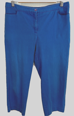 EP Pro Golf Pants Casual Cropped Blue Stretch Flat Front W32