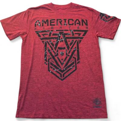  New Men's American Fighter Premium Athletic MMA Red T-Shirt XS-4XL