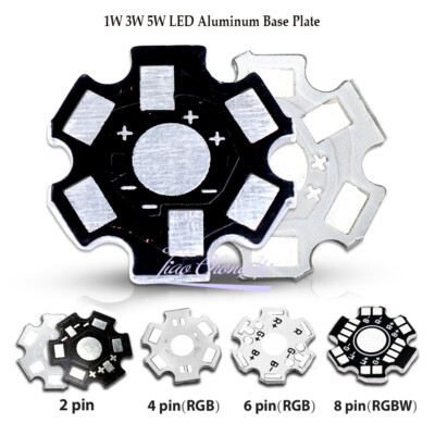 PANNEAU ALUMINIUM LED Dissipateur Chaleur 20mm 2 Broche Blanc 3W COB LED 50Pcs EUR 7,28 - FR