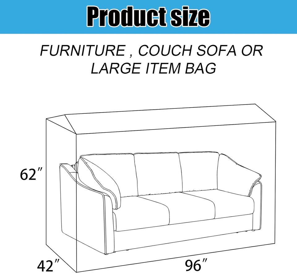 Plastic Sofa Couch Cover,Plastic Furniture Covers for Moving,DustProof