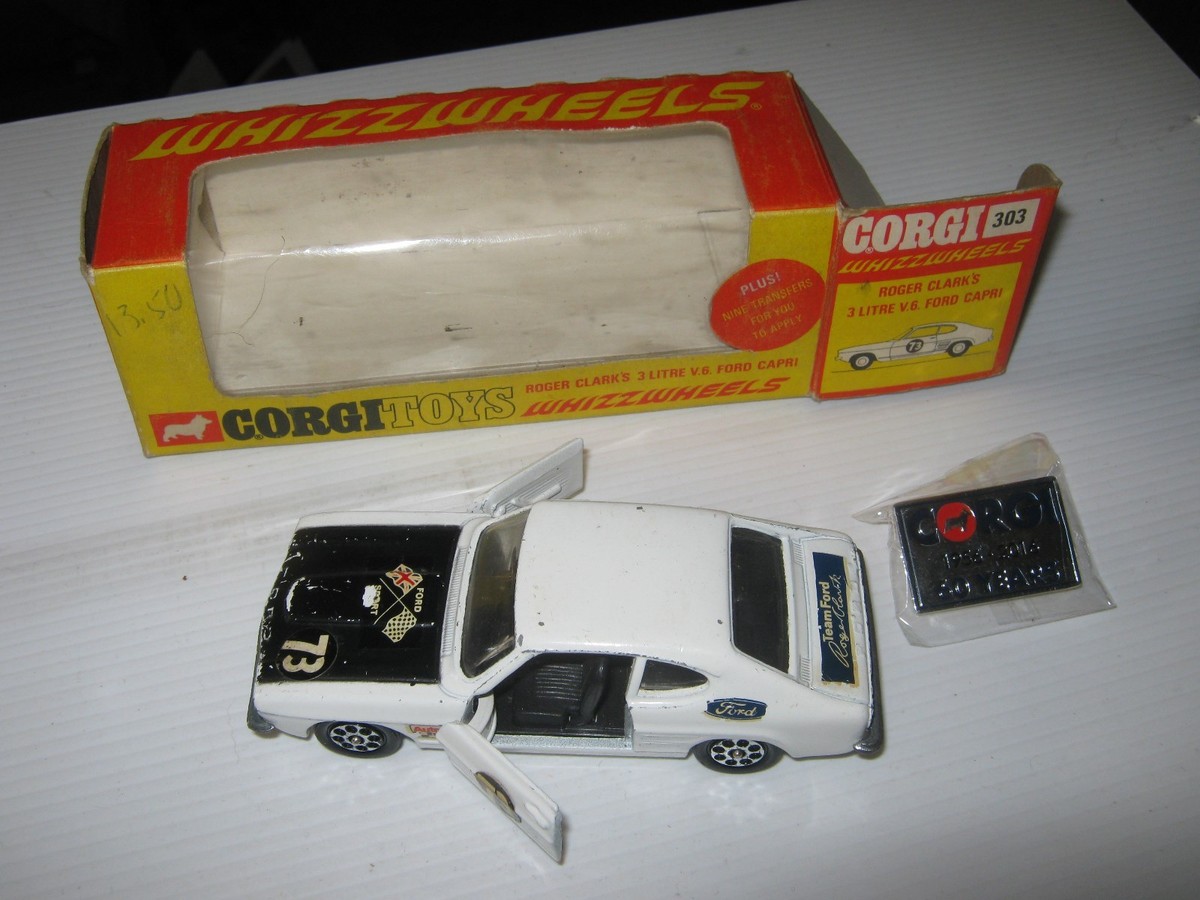 CORGI 303 ROGER CLARKS RALLY FORD CAPRI FROM 1970 ORIGINAL LIGHT