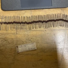 100 PCS  Carbon Film Resistors .25W Resistor 5%. NOS