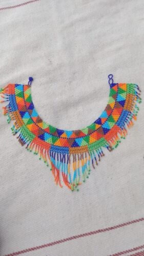 Native American Style seed Bead Choker and Earring Multicolor Seed Bead Necklacs - Picture 1 of 3