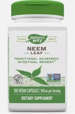 Nature's Way Neem Leaf 950mg AYURVEDIC 100 Caps PACKAGING MAY VARY EXP.  10/29