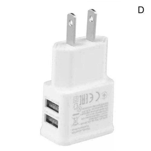 White/Black 5V 2A US/EU Plug USB Wall Charger Power F3X2 Portable Travel Z1B0 - Zdjęcie 9 z 9