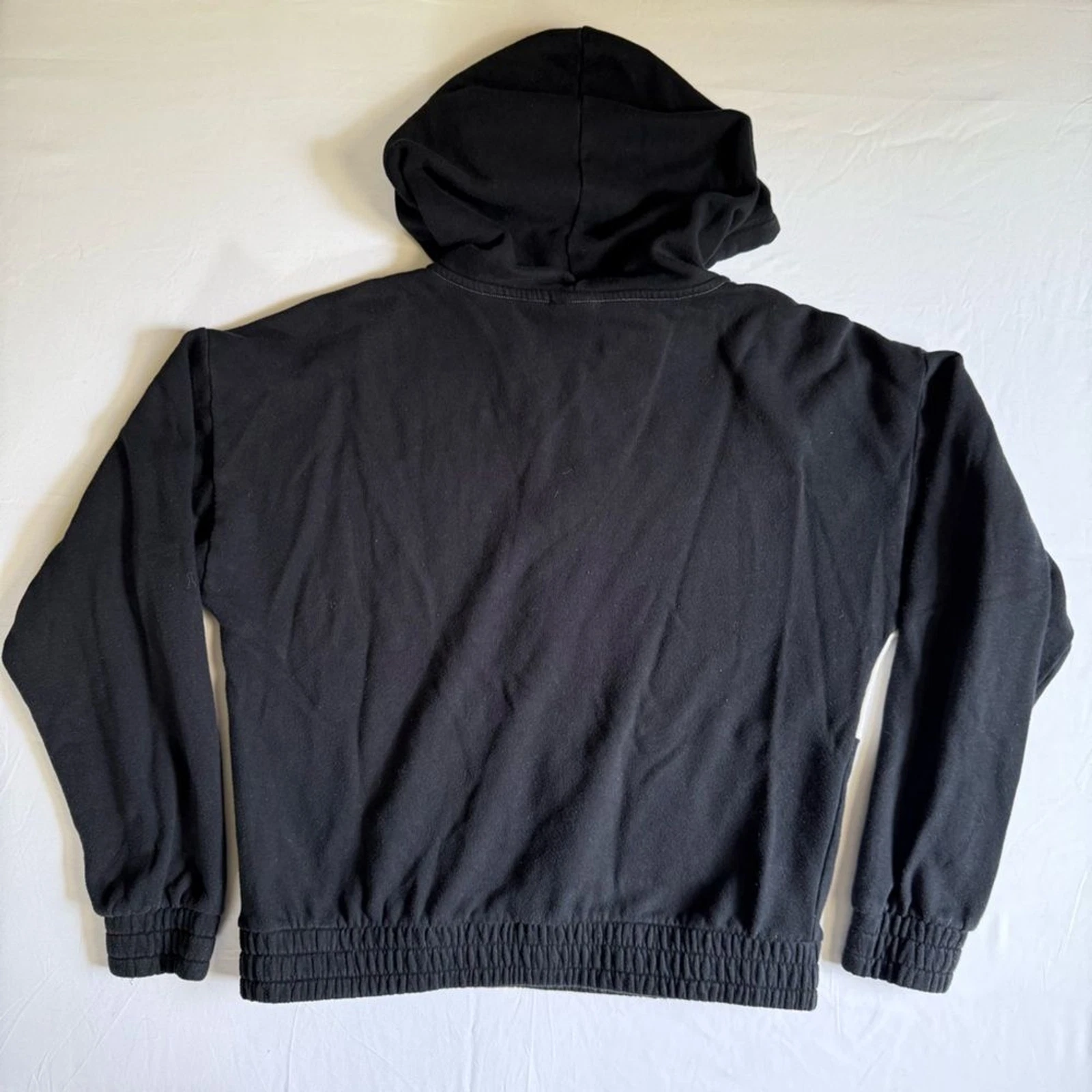 OFF WHITE ROSA Felpa con cappuccio da donna M nero grigio crema quarto di zip