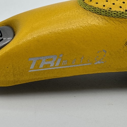 Sella bici vintage Selle Italia TRi Matic 2 pelle gialla vera gel - Foto 7 di 24