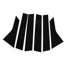 Door Pillar Window Trim Cover Front Rear Left Right Side Car Anti Scratch Black