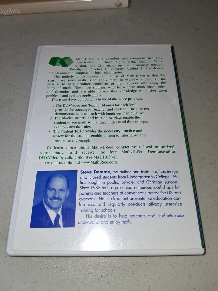 Math-U-See STEWARDSHIP DVD Complete 2 Disk Set by Steve P. Demme - Image 2 of 3
