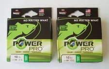 2 Packs Power Pro Braided Fishing Line 10lb 150 yards ea Moss Green 100% Spectra