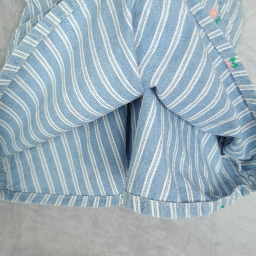 Vintage OshKosh B'gosh Mädchen Jeanskleid 2T Blumen Streifen USA Vestbak Overallls - Bild 10 von 17