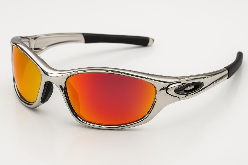 oakley SPLICE 廃盤美品 Vintage Oakley Splice Sunglasses - Polished Chrome / Fire Iridium