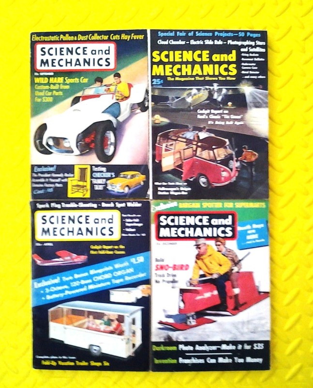 Science and Mechanics Lot of 11 Vintage Magazines 1958-1961