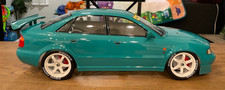 NEW PAINTED GREEN TAMIYA AUDI QUATTRO 1/10 RC CAR BODY 257MM WHEELBASE/186MM W