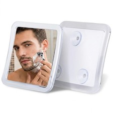 Fogless Shower Shaving Mirror with Triple Suction Cups, 5.3 x 5.3