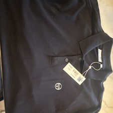 Sergio Tacchini Men's Black Polo Shirt Size S Short Sleeve Collared Knit Button