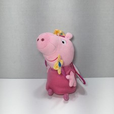 Ty Peppa Pig Pink Princess Tooth Fairy beanie, plush toy 8"