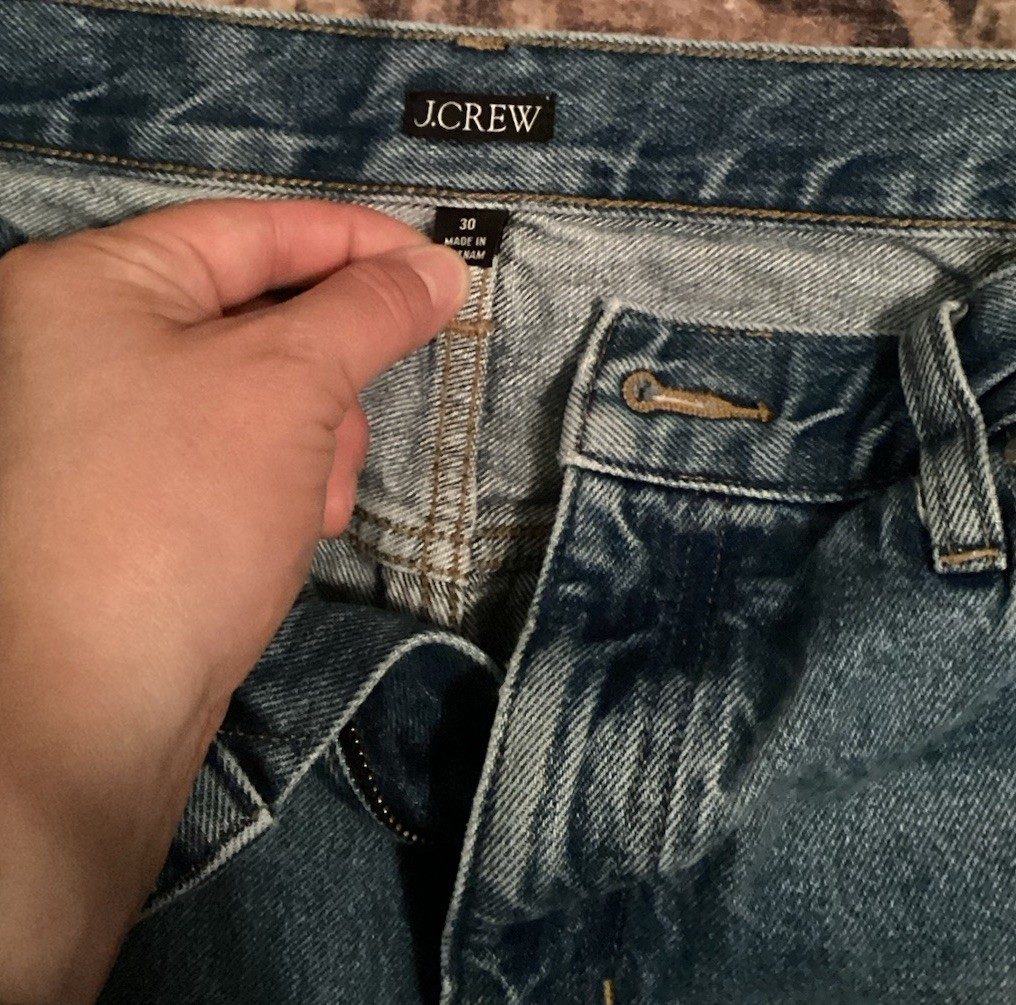 J.CREW Women's Blue Medium Wash Denim Jeans Cotton 5-Pocket Zip Button Solid