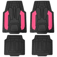 Heavy-Duty Rubber Floor Mats PINK 29 inches L x 18 inches W x 1 inch H 