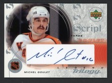 2003-04 Upper Deck Trilogy MICHEL GOULET Philadelphia Flyers AUTO Insert