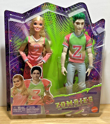 2025 Mattel Disney Zombies 2-Pack ~ Addison Wells & Zed Necrodopolis ~ NIP VHTF