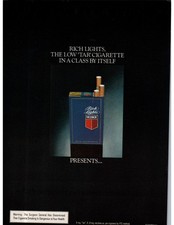 Viceroy Rich Lights Low Tar Enriched Tobacco Cigarette print Ad 1979