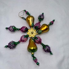 VTG hand blown glass star ornament
