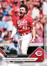 2025 Topps Now 644 Sal Stewart Cincinnati Reds Call Up Rc 1st Hit Pr 1884