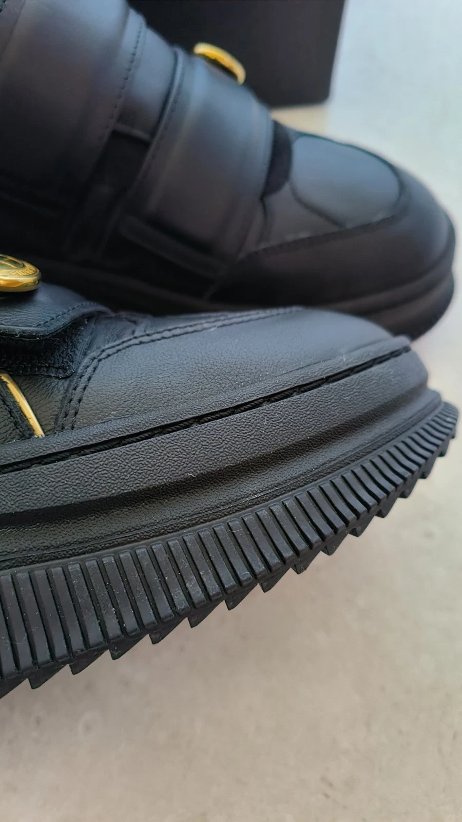 Stivaletti Puma X Balmain Deva Straps in pelle nera UK 5 EU 38